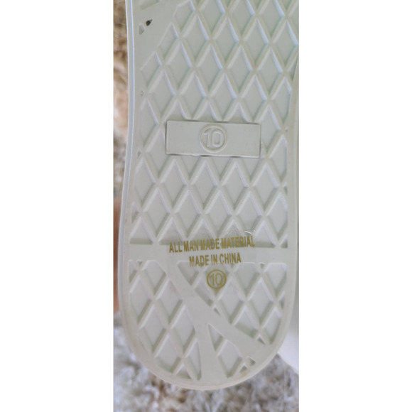 NEW Glister White Platform Floral Embroidered Fashion Slip-On Size 10 - Picture 8 of 8